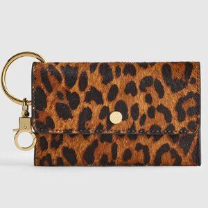 Madewell The Keyring Pouch - Leopard - Caramel - NWT